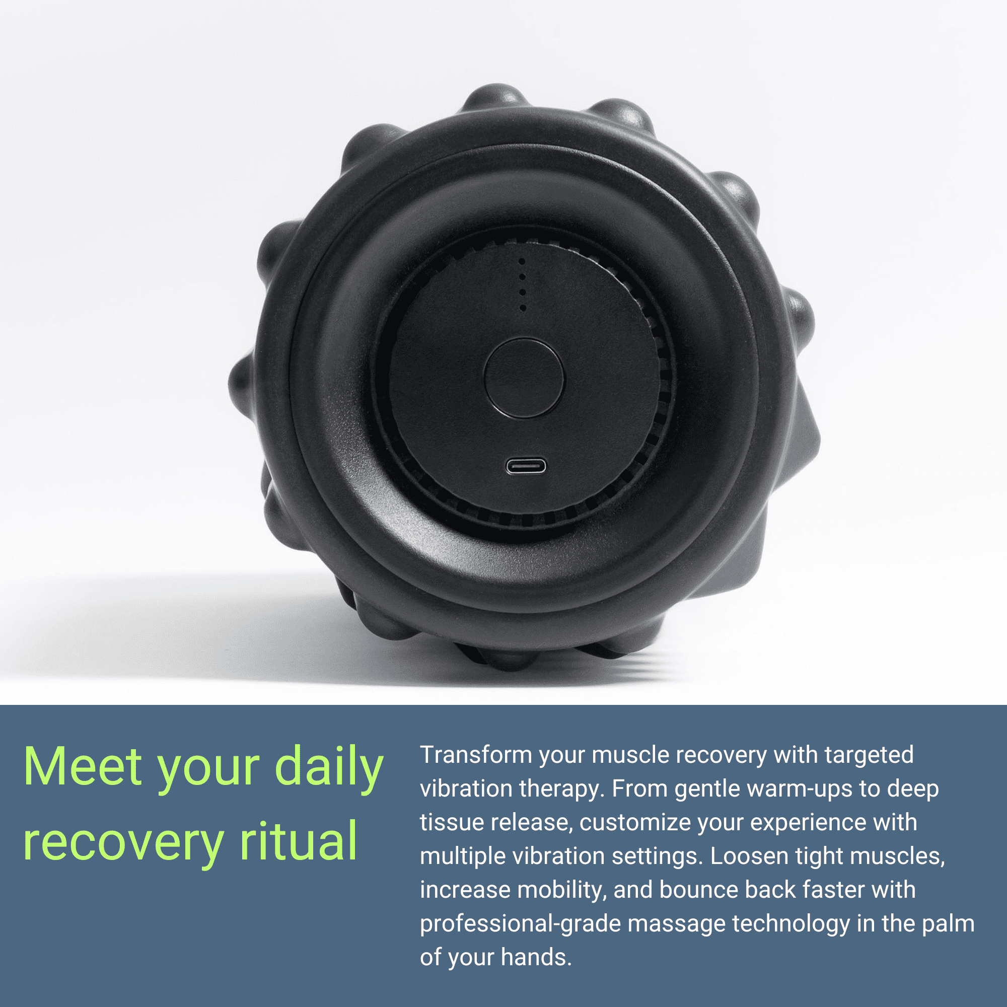 VibePro Flow Vibrating Foam Roller - Massage Roller for Muscles Deep Tissue, Recovery, & Pain Relief