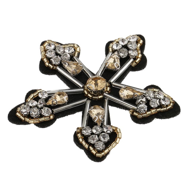 Apliques de ropa hechos a mano con cuentas de diamantes de imitación, parche para planchar o coser para decoración