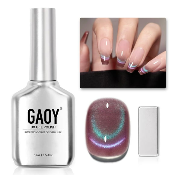 Esmalte de uñas GAOY Cat Eye Gel 16 ml con purpurina holográfica 2029