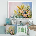 thumbnail image 3 of Designart 'Yellow and Pink Summer Wildflowers' Traditional Framed Art Print, 3 of 4