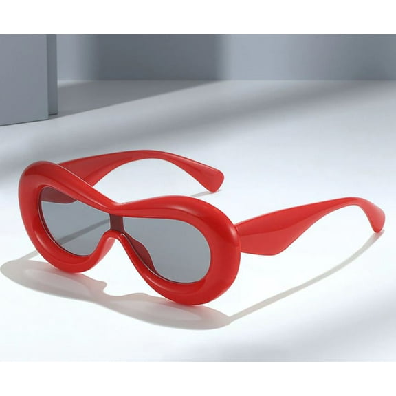 Eyewear Female Candy Color Goggle Sunglasses Red Party Style