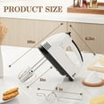 thumbnail image 7 of TINANA 7 Speed Hand Mixer Electric Handheld with Stainless Steel Beaters & Dough Hooks, Cookie Mixer with Turbo Boost, Food Beater for Kitchen Baking Cakes, Eggs, Cream, White, 7 of 7