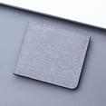 thumbnail image 2 of Fashion ID Short Wallet Solid Color Neutral Men Canvas Open Purse Wallet Mens Travel Wallet, 2 of 5