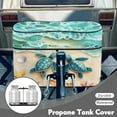 thumbnail image 3 of Yuyamidu Sea Turtle RV Propane Tank Cover Seaside Camper Propane Tank Protection Dual 40lb Gas Cylinder Cover with Zipper Decor Accessory, 3 of 8