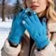 thumbnail image 3 of Guantes de Invierno Tejidos, Adornos de Cristal de Colores Variados, Mitones de Ganchillo de Dedo Completo con Buena Elasticidad para Niñas, Niños, Mujeres, 3 of 6