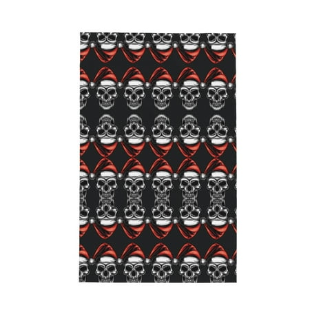 

Matuu Skull santa hat for Waffle Kitchen Towel Dish Towels Hand Towels for Kitchen 16 X 26 Inches