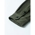 thumbnail image 2 of Fredd Marshall Men's Long Sleeve Cargo Work Shirt, Cotton Casual Outdoor Button-Up Shirt with Multiple Pockets, 2 of 6