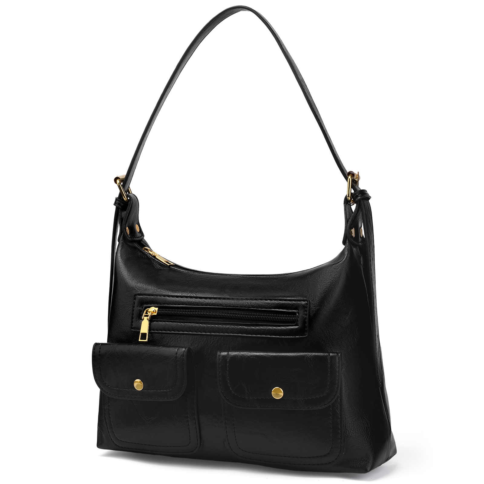 GOIACII Shoulder Bag for Women, Vegan Leather Hobo Bag, Trendy Handbags with Adjustable Strap