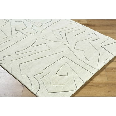 Mony Contemporary Area Rug - Off White, Pearl - 8' x 10'