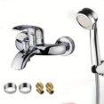 thumbnail image 1 of 1 Set Wall-mounted Concealed Three-way Shower Faucet, 304 Stainless Steel Concealed Mixed Water, Three-way Bathtub Shower Faucet, 1 of 6