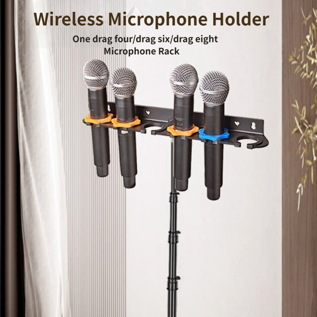 Professional Microphone Wall Mount Storage Tray Desktop Stand Mic Wall Mounter for Organized Auditory Setups