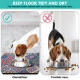 thumbnail image 4 of Boho Retro Floral Pet Feeding Mat-Abstract Art Pattern Absorbent Pet Placemat for Food and Water Bowl, with Waterproof Rubber Backing, Quick Dry Water Dispenser Mat for Dog and Cat (17"x30"), 4 of 7