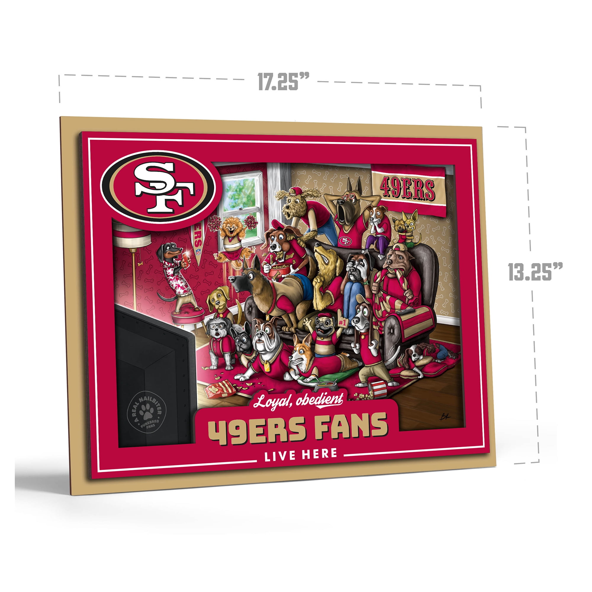IDNA San Francisco 49ers 13.25" x 17.25" Purebred Fans Wall Art