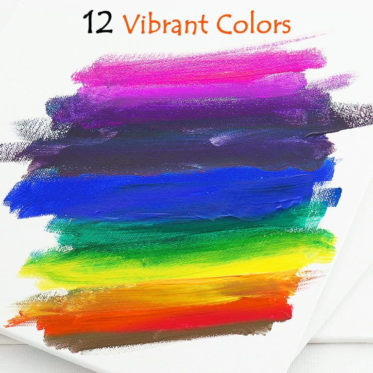 Glokers 10 Colors Washable Tempera Paints - 8-Ounce Bottles of Bold, Vibrant Non-Toxic Kids Paints