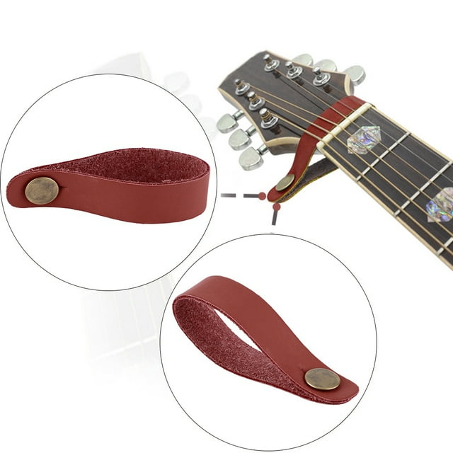 FAGINEY Sangle de Cou pour Guitare Bouton Sangle de Tête Accessoire de Guitare Portable, Sangle de Cravate pour Guitare Folk, Sangle de Cou pour Guitare Folk