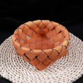 thumbnail image 2 of Cesta de almacenamiento tejida de madera hecha a mano redonda, 2 of 5