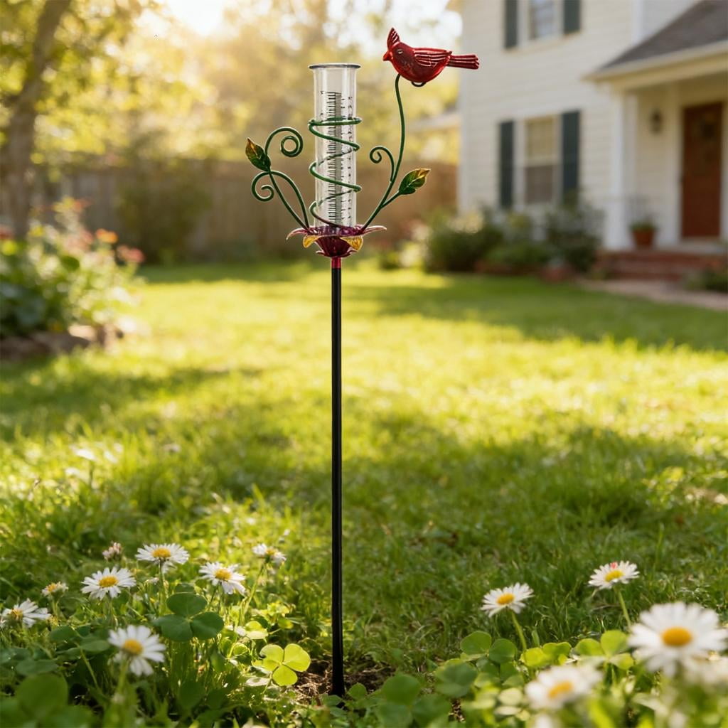 Giaone Durability Outdoor Rain Gauges Decorative Rain Gauges With Clear Scale for Rainfalls In Gardens and Farms