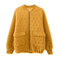 thumbnail image 4 of Juosiy Women Autumn and Winter New Diamond Shaped Lattice Jacket Simple Fashionable Thick Warm Coat with Pockets, 4 of 4