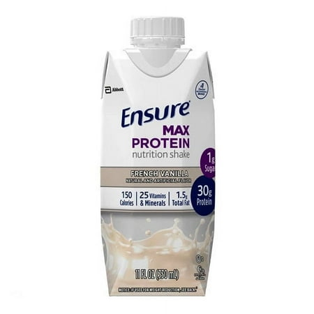 Ensure Max Protein Nutritional Shake  French Vanilla  11 Oz  12 Pack