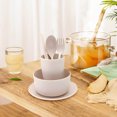 thumbnail image 4 of Feltree 6pc Bowl Cup Spoon Fork Chopsticks Tableware Portable Home Going Out Tableware Set, 4 of 6
