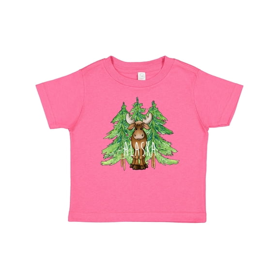 Inktastic Alaska Moose and Trees Boys or Girls Baby T-Shirt