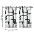 thumbnail image 4 of Vintage Black and Grey Lines Tier Kitchen Curtains for Bathroom Living Rod Pocket Window Drapes 28"x39" 2 Panels Window Treatment Tiers, 4 of 4