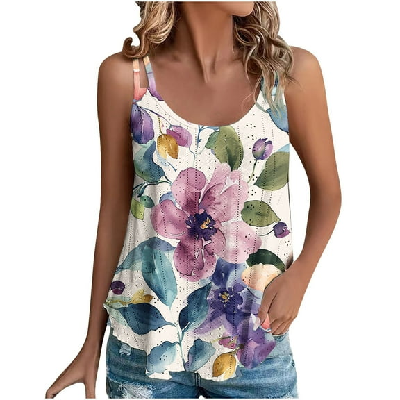 Plus Size Summer Tops For Women Sexy White Loose Crop Tank Top Woman Tunic Tops For Women Loose Fit Dressy Plus Size T Shirts For Women Cotton 100