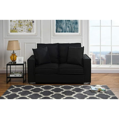 Classic Linen Fabric Sofa, Small Space Loveseat Couch (Best Small Spaces Furniture Design)