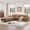 Camel, variant on ReNest Oversized 2-Piece Modular Sofa with Solid Wood Base, Linen-Like Fabric, Feather-Blend Cushions, Beige, 83''W