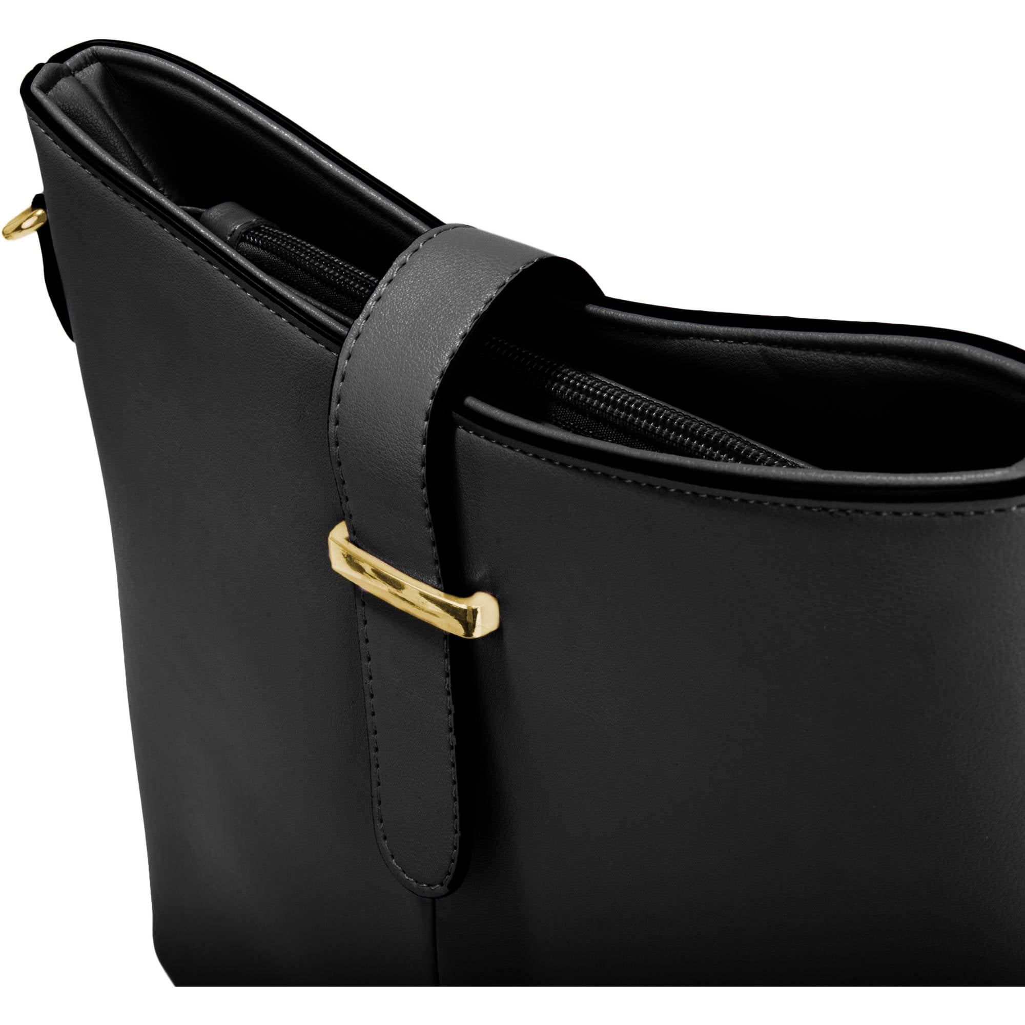 Women's Serena Leatherette Buckle Shoulder Bag