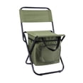 thumbnail image 3 of Silla de campamento heces de respaldo ultraligero taburete plegable taburete silla de asiento plegable para patio jardín jardín de viaje al aire libre Verde, 3 of 8