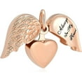 thumbnail image 6 of Cremation Jewelry for Ashes for Dad/Mom Family Angel Wing Heart Urn Necklaces for Ashes for Women Heart Memorial Ashes Lockets-Rose Gold, 6 of 7