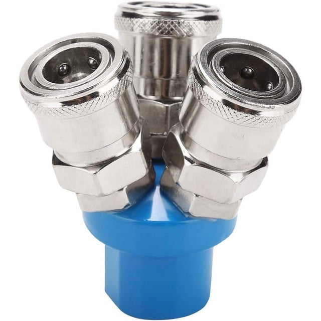 3-Way Hex Style Manifold, Industrial Quick Couplers Provide Durable Construction And Leak-Free Connection For Compressor Hose Accessories (1PCS)