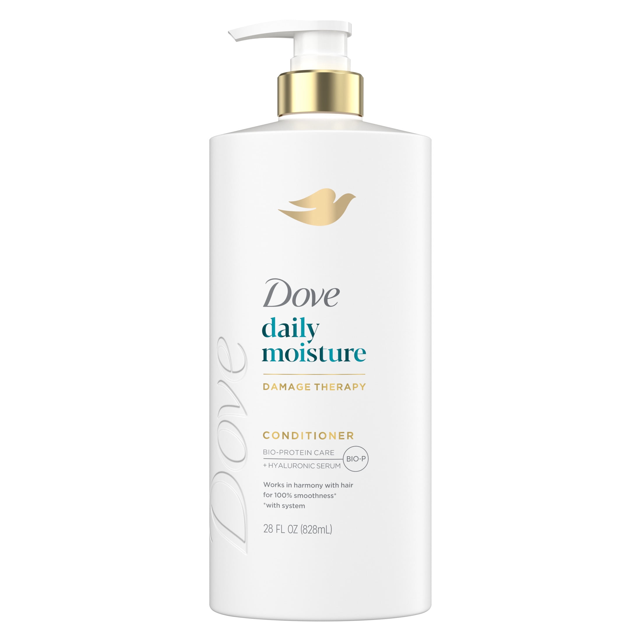 (4 pack) Dove Conditioner for Dry Hair Daily Moisture with Bio-Protein Care Technology and Hyaluronic Serum, 28 Fl Oz