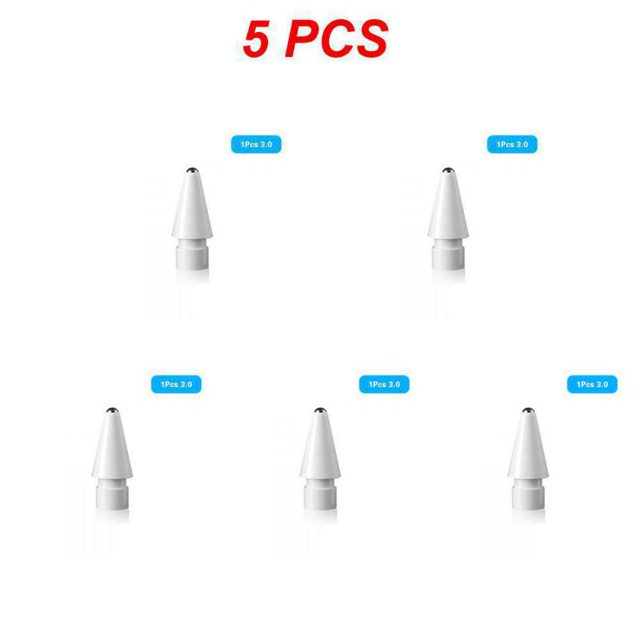 1/5 Pcs Pointe de Stylo de Remplacement pour Écran Tactile Pièces de Tablette Pc Tête Ronde Renouveler la Pointe Haute Précision Toucher la Pointe Blanc Style Durable A 5 Pcs