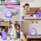 thumbnail image 2 of Reloj despertador analógico sin tictac con función de luz de repetición de música, adecuado para mesita de noche, decoración de sala de estar de hotel, lectura fácil para ancianos y niños Fason CDWJ542, 2 of 7