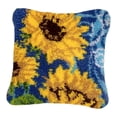 thumbnail image 3 of Voxware DIY Pillow Case Latch Hook Kit Pillowcase Embroidery Set, Craft Cross Stitch for Beginners, Square Floral Throw Pillow Cover Style A, 3 of 8