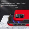 thumbnail image 6 of Case for iPhone 12 Pro Max, [Built-in Camera Cover] Military Shockproof Phone Case Cover with Embedded Metal Ring Stand Kickstand [Support Magnetic Car Holder] for iPhone 12 6.7'', Red, 6 of 13