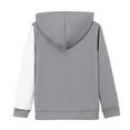 thumbnail image 3 of MIASHUI Men's Color Block Print Hoodie 100% Cotton Pullover Long Sleeve Casual Comfortable Streetwear Top Grey,XXXL, 3 of 3