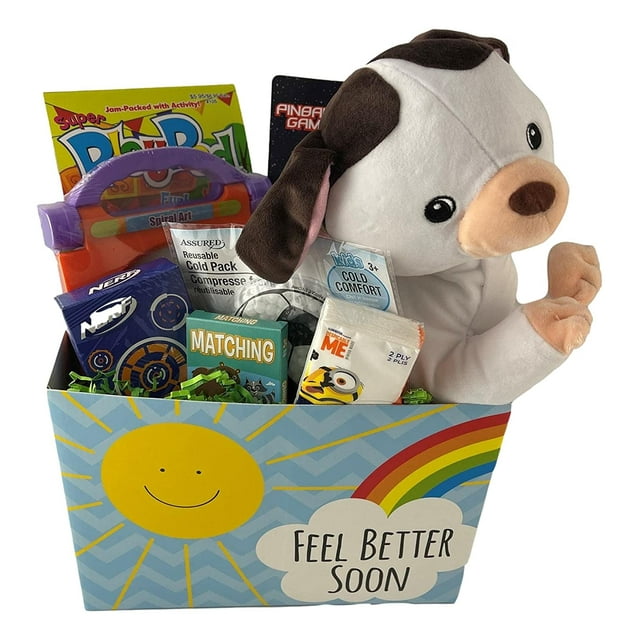 Young Boys Get Well Soon Feel Better Gift Basket for Kids Surgery