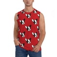 thumbnail image 2 of Fotbe Men's Bulldog Red Print Men's Sleeveless Muscle Tank Tops Casual T-Shirts for Gym Workout Beach-XX-Large, 2 of 8