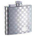 thumbnail image 1 of Flacon de Hanche en Acier Inoxydable à Carreaux Mate 6 Oz, 1 of 1