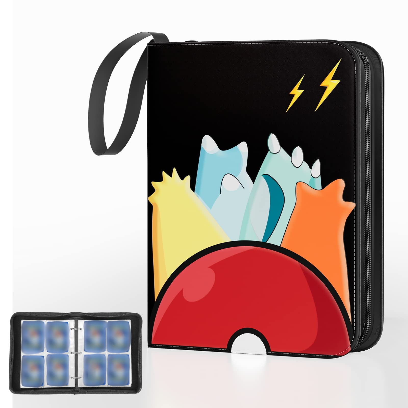 Cartable a Cartes a Collectionner 4 Pochettes Cartable Album Porte Cartes 400 Pochettes Pochette de Transport Cartable Livre de Rangement pour les Garcons Filles Walmart
