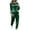 Green, variant on Ashirexll Womens Winter Sets, Womens 2 Piece Outfits, Solid Color Casual Long Sleeve Round Neck Top with Long Pants and Tapered Pocket Set
