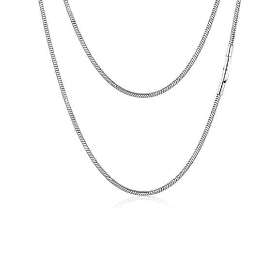 PROSTEEL Stainless Steel Necklace for Men Women 2mm Snake Chain 20 Inch Birthday Mother Jewelry Gifts for Adults Boyfriend Girlfriend