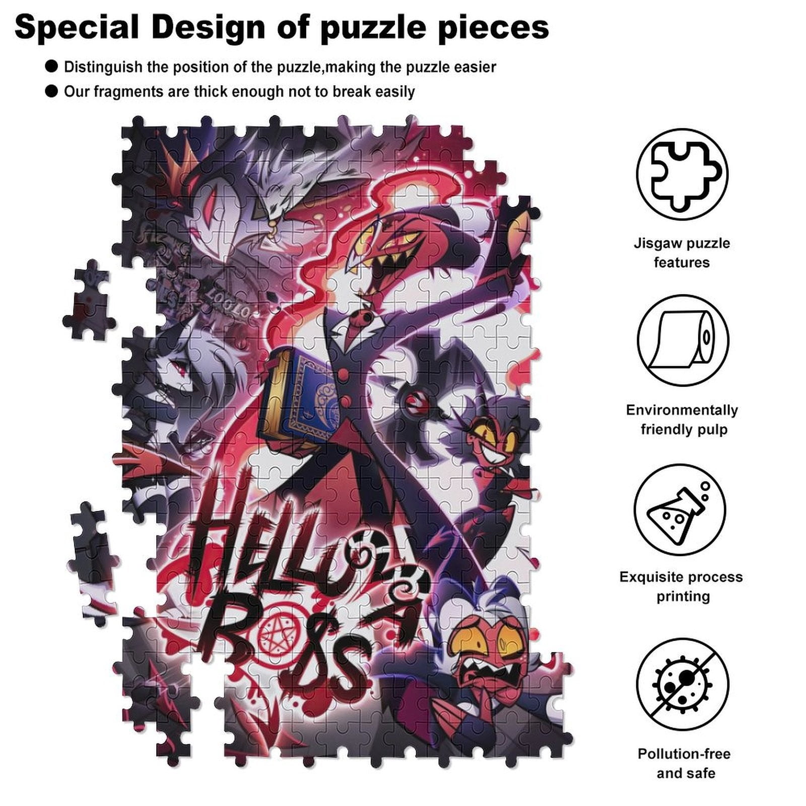Helluva Boss Jigsaw Puzzle 35/70/120/200/300/500/1000 Piece Birthday Gift Vibrant Colors High Quality