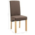 thumbnail image 2 of vidaXL Dining Chairs Accent Upholstered Side Chair with Wood Frame Fabric, 2 of 155