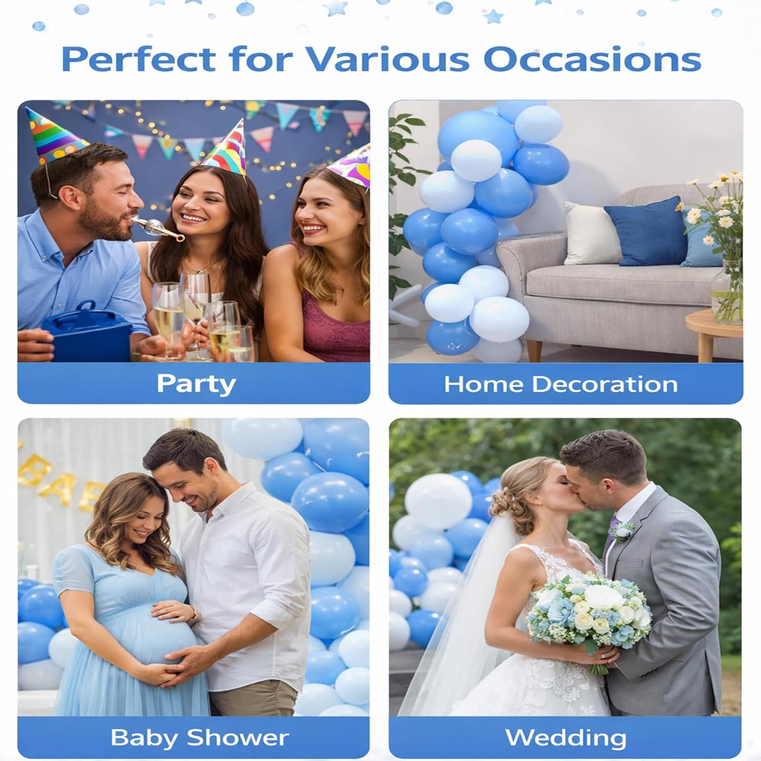 Reusable Inflatable Balloon Garland Arch Kit, 3/7 PCS Linked PVC Balloons Quick & Easy to Inflate and Set Up, Party Decoration for Birthday Wedding Baby Shower Celebration (Purple*1, 3 goals)