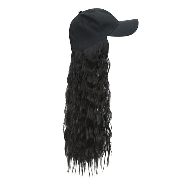 Riforla Women's Long Hair Long Big Wavy Curly Hair Gradient Mixed Color Fiber Mechanism Rose Net Wig wig Black