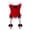 Red, variant on Christmas Red Lace Up Vintage Boned Overbust Corset Zipper Front Flower Sexy Burlesque Vintage S